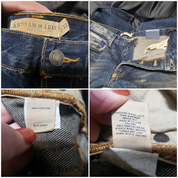 Men's Artisan De Luxe 32×34 Sergio Jeans in Indigo NWT - Picture 5 of 16